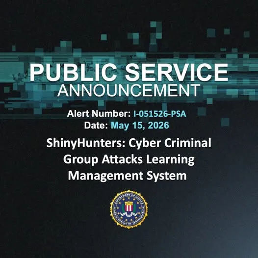 FBI advierte sobre posibles nuevos ataques del grupo cibernético ShinyHunters tras masiva brecha en plataformas educativas