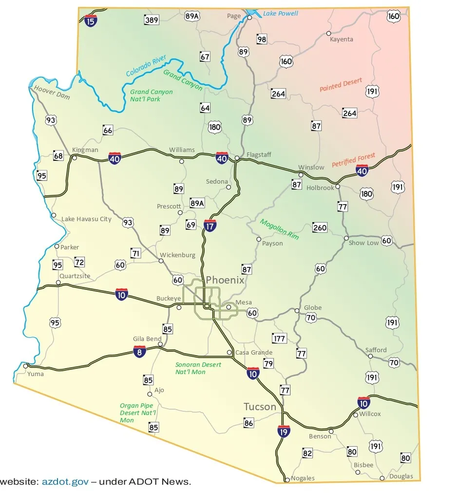 ADOT No programará cierres de carreteras por trabajos de construcción durante el fin de semana festivo