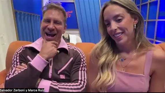 Salvador Zerboni y Marcela Ruiz desde Brasil durante la entrevista con Contacto Total